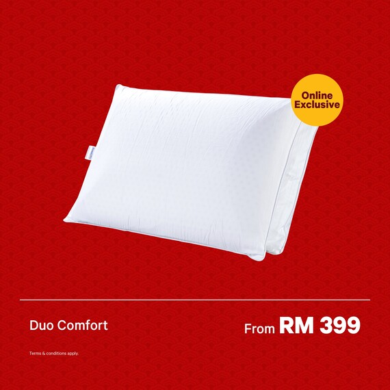 Dunlopillo Duo Comfort Natural Latex Microfibre Filling Pillow
